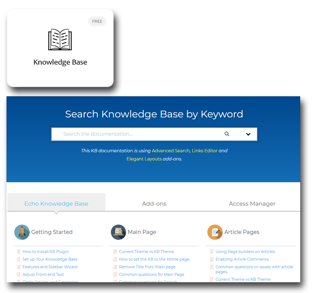 Knowledge Base - Creative Add-ons for Elementor